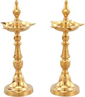Agni 8 INCH KASHI SAMAI KUTHU VILAKKU Brass (Pack of 2) Table Diya(Height: 8 inch)