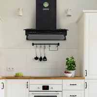 Faber Hood 3N1 Aerostation Glamour FT AB LTW60 Wall Mounted Chimney(Alligator Black 1000 CMH)