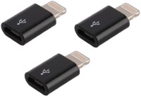 OLECTRA Pack of 3 Metal Micro usb USB Adapter(Black)