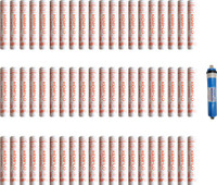Kemflo Spun Filter Pack Of 60 Orange With 75 GPD Membrane Solid Filter Cartridge(0.005, Pack of 61)