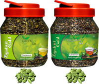 Byahut Gold Cardamom Green Tea and Cardamom Organic Tea Cardamom Green Tea Mason Jar(400 g)