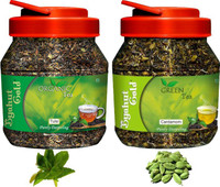 Byahut Gold Tulsi Organic Tea and Cardamom Green Tea Cardamom, Tulsi Green Tea Mason Jar(400 g)