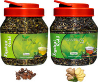 Byahut Gold Cloves Green Tea and Ginger Darjeeling Leaf Ginger, Cloves Green Tea Mason Jar(400 g)