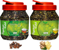 Byahut Gold Cloves Darjeeling Leaf and Ginger Green Tea Ginger, Cloves Green Tea Mason Jar(400 g)