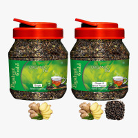 Byahut Gold Ginger & Ginger Black Pepper Combo Organic Tea Ginger, Black Pepper Green Tea Plastic Bottle(400 g)