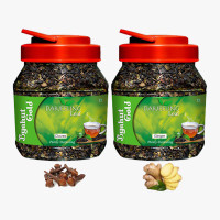 Byahut Gold Cloves & Ginger Combo Darjeeling Leaf Cloves, Ginger Green Tea Mason Jar(400 g)