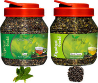 Byahut Gold Tulsi Organic Tea and Black Pepper Green Tea Black Pepper, Tulsi Green Tea Mason Jar(400 g)