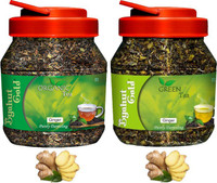 Byahut Gold Ginger Organic Tea and Ginger Green Tea Ginger Green Tea Mason Jar(400 g)