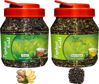 Byahut Gold Ginger Darjeeling Leaf and Black Pepper Green Tea Ginger, Black Pepper Green Tea Mason Jar(400 g)