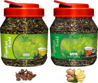 Byahut Gold Cloves Green Tea and Ginger Organic Tea Ginger, Cloves Green Tea Mason Jar(400 g)