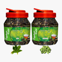 Byahut Gold Tulsi & Cardamom Combo Darjeeling Leaf Tulsi, Cardamom Green Tea Mason Jar(400 g)