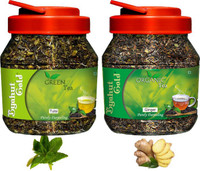 Byahut Gold Tulsi Green Tea and Ginger Organic Tea Ginger, Tulsi Green Tea Mason Jar(400 g)