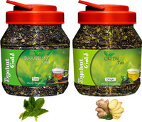 Byahut Gold Tulsi Darjeeling Leaf and Ginger Green Tea Ginger, Tulsi Green Tea Mason Jar(400 g)