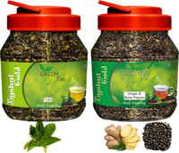 Byahut Gold Tulsi Green Tea and Ginger Black Pepper Organic Tea Ginger, Black Pepper, Tulsi Green Tea Mason Jar(400 g)