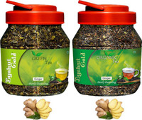 Byahut Gold Ginger Green Tea and Ginger Organic Tea Ginger Green Tea Mason Jar(400 g)
