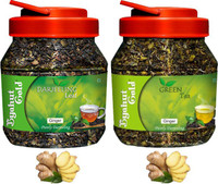 Byahut Gold Ginger Darjeeling Leaf and Ginger Green Tea Ginger Green Tea Mason Jar(400 g)