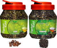 Byahut Gold Cloves Green Tea and Black Pepper Darjeeling Leaf Black Pepper, Cloves Green Tea Mason Jar(400 g)
