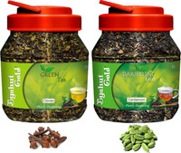Byahut Gold Cloves Green Tea and Cardamom Darjeeling Leaf Cardamom, Cloves Green Tea Mason Jar(400 g)
