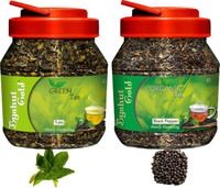 Byahut Gold Tulsi Green Tea and Black Pepper Organic Tea Black Pepper, Tulsi Green Tea Mason Jar(400 g)