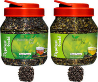 Byahut Gold Black Pepper Darjeeling Leaf and Black Pepper Green Tea Black Pepper Green Tea Mason Jar(400 g)