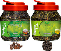 Byahut Gold Cloves Darjeeling Leaf and Black Pepper Green Tea Black Pepper, Cloves Green Tea Mason Jar(400 g)