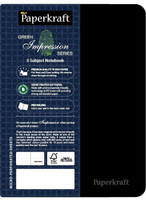 Paperkraft Green Impression Series A5 Notebook Single Line 300 Pages(Black, Blue, White)