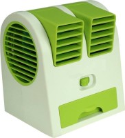 View jamunesh coolar Plastic Portable Mini Air Cooling Fan with USB Operated for Desk and Office Room/Personal Air Cooler(Green, 0.6 Litres) Price Online(jamunesh)