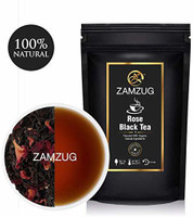 ZAMZUG Special Aromatic Rose Black Tea -(100gm / 50 Cups) Rose Black Tea Pouch(100 g)