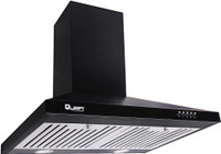 Quba 2715 Baffle Filter (black) Wall Mounted Chimney(Black 1050 CMH)