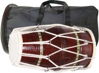 RAM musical Dholak Half set Brown polish Nut and Rope with Carry Bag Nut & Bolts Dholak(Brown)