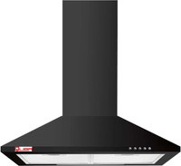 Quba 2715 Cassette Filter Black Wall Mounted Chimney(Black 1050 CMH)
