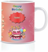 HK Prints Happy Birthday VAISHVI Name - M695 Ceramic Coffee Mug(350 ml)