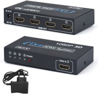 Divinext  TV-out Cable Full HD HDMI Splitter 1X4 4 Port Hub Repeater Amplifier v1.4 3D 1080p 1 in 4 out HDMI Splitter Powered 4K 2K 1080P Video Converters Connectors 4 Ports Adapters Digital 1 in 4 out HDMI Splitter Amplifier Repeater Full HD 1080P 1X4 Port Box Hub with 5 Volt Adapter Power Supply w