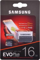 SAMSUNG EVO Plus with SD adapter 16 GB MicroSDHC Class 10 95 MB/s  Memory Card(With Adapter)
