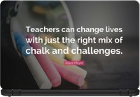 doodad Teachers speak through chalk and challenges Premium Vinyl Laptop Decal 15.6