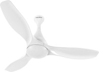 HALONIX 1200mm (48") FLUIDIC WHITE CF LED 1200 mm Remote Controlled 3 Blade Ceiling Fan(White, Pack of 1)