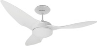 HALONIX 1300MM(52") PLASMA WH CF BLDC WITH LED 1300 mm BLDC Motor with Remote 3 Blade Ceiling Fan(White, Pack of 1)