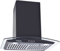 Hindware Stainless Steel Kylis 60 Cooker Hood Chimney (600mm, Black) Auto Clean Wall Mounted Chimney(Black 1000 CMH)