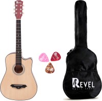 REVEL RVL-38C-LGP-NT Acoustic Guitar Linden Wood Ebony Right Hand Orientation(Beige, Brown)