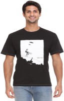 NBOD Printed Men Round Neck Black T-Shirt