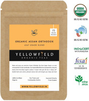 Yellowfield Assam Orthodox - Tea Bags Unflavoured Black Tea Bags Pouch(25 Bags)
