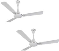 LUMINOUS Audie Combo 1200 mm 3 Blade Ceiling Fan(Mirage White, Pack of 2)