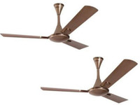 LUMINOUS Audie 1200 mm 3 Blade Ceiling Fan(brown, Pack of 2)