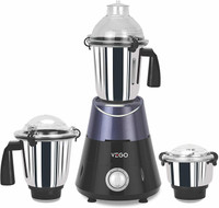 Vego BRIO 750 230 Mixer Grinder (3 Jars, Black and Grey)