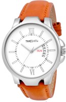 Timesmith Analog White Dial Brown Leather Watch for Men TSC-070 Unique Designer Stylish Analog Watch  - For Men
