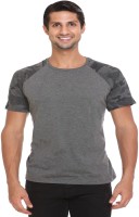 NBOD Self Design, Printed Men Round Neck Grey T-Shirt