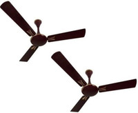 LUMINOUS Audie Combo 1200 mm 3 Blade Ceiling Fan(Berry Red, Pack of 2)