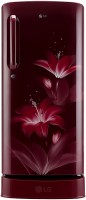 View LG 190 L Direct Cool Single Door 4 Star Refrigerator(Ruby Glow, GL-D201ARGY)  Price Online