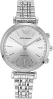 EMPORIO ARMANI Gianni T-Bar Smartwatch(Silver Strap, Free Size)