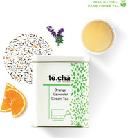 Te.Cha Orange Lavender Best Blend for Taste, Aroma & Health Orange, Lavender Green Tea Box(100 g)